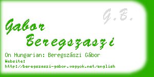 gabor beregszaszi business card