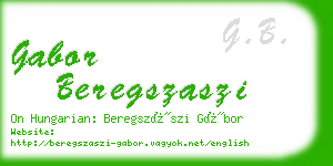gabor beregszaszi business card